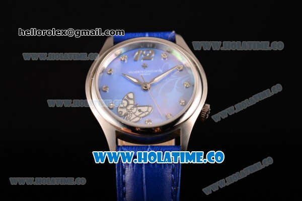 Vacheron Constantin Metiers d'Art Swiss ETA 2824 Automatic Steel Case with Blue MOP Dial and Diamonds Markers - Click Image to Close